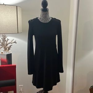 Burberry black long sleeve dress size 8